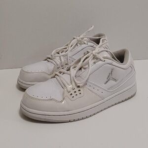 Nike Air Jordan 1 Flight Low White Grey Sneaker Mens 10.0 Leather 350610-105